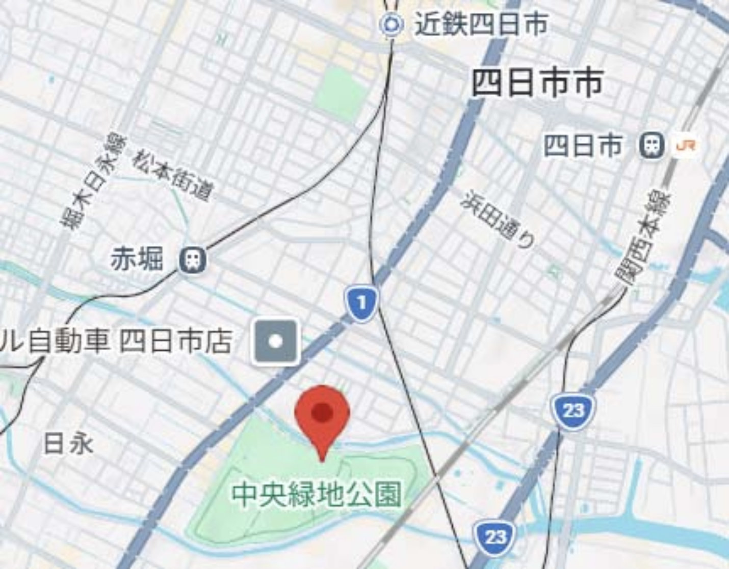 四日市市総合体育館・多目的室1 の地図