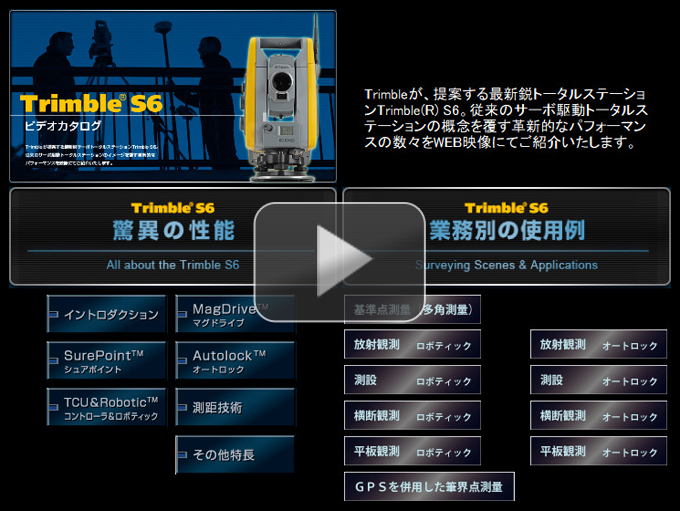Trimble S6 ビデオカタログ（性能と使用例）